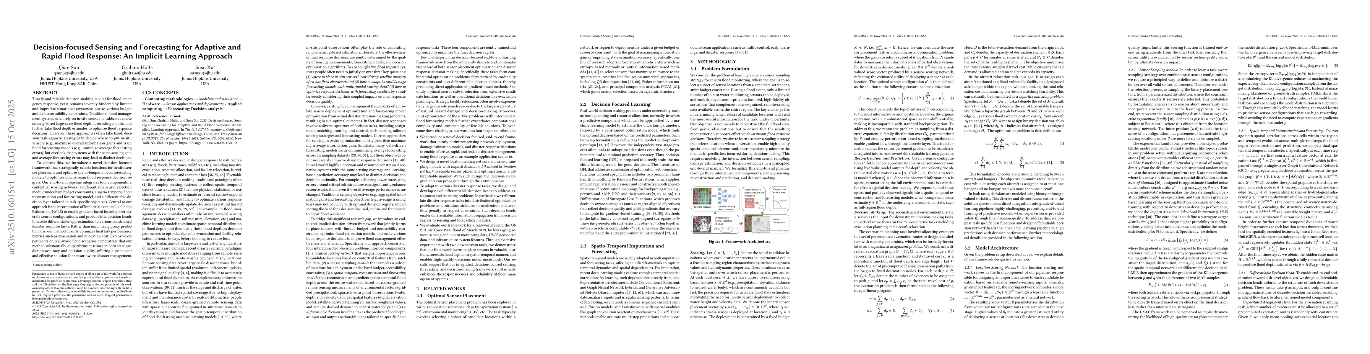 Thumbnail for Decision-focused Sensing and Forecasting for Adaptive and Rapid Flood
  Response: An Implicit Learning Approach