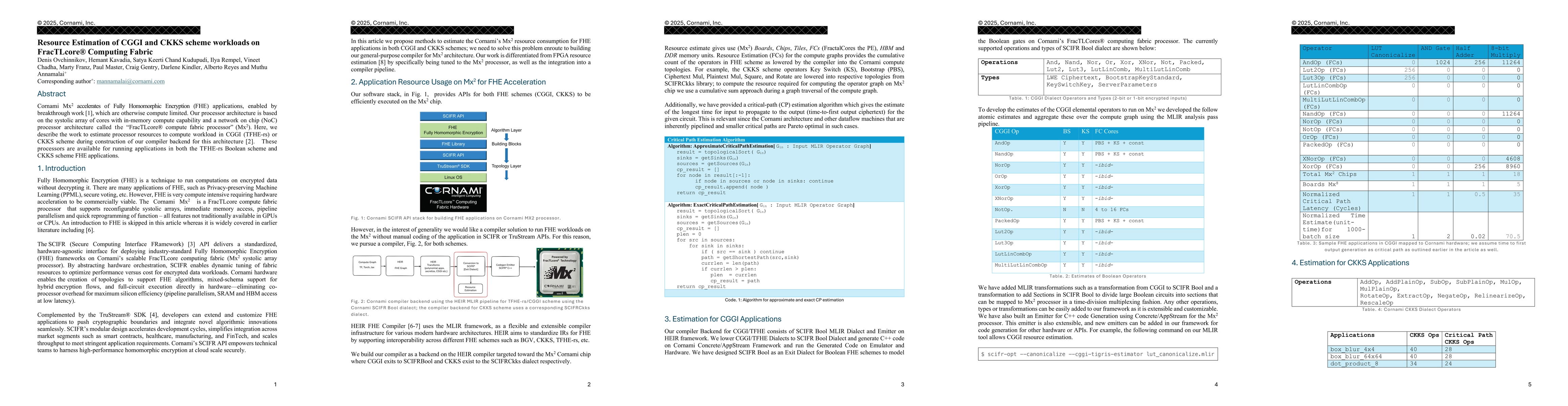 Thumbnail for Resource Estimation of CGGI and CKKS scheme workloads on FracTLcore
  Computing Fabric