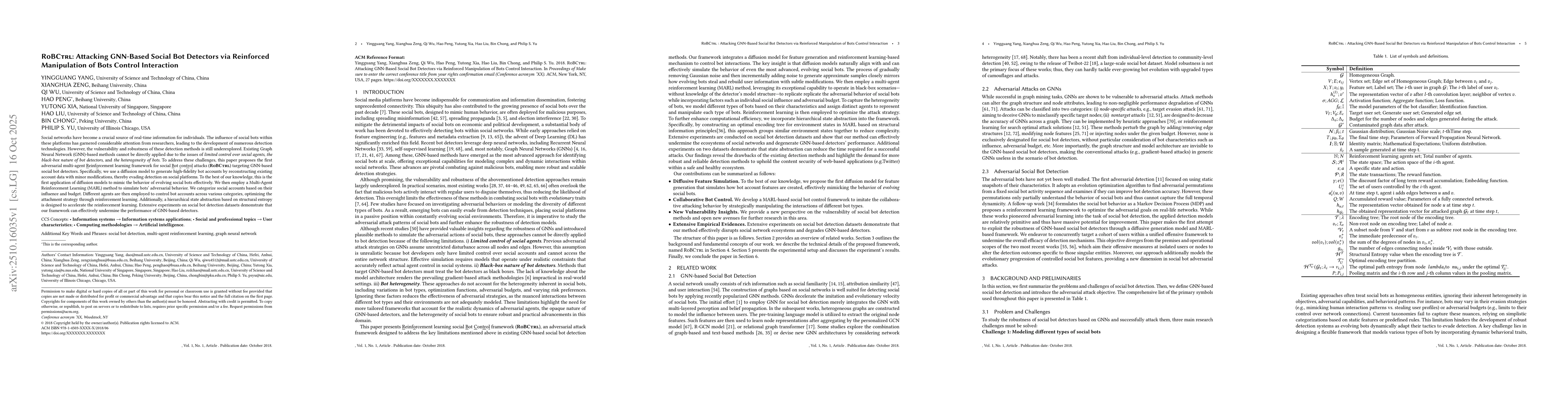 Thumbnail for RoBCtrl: Attacking GNN-Based Social Bot Detectors via Reinforced
  Manipulation of Bots Control Interaction