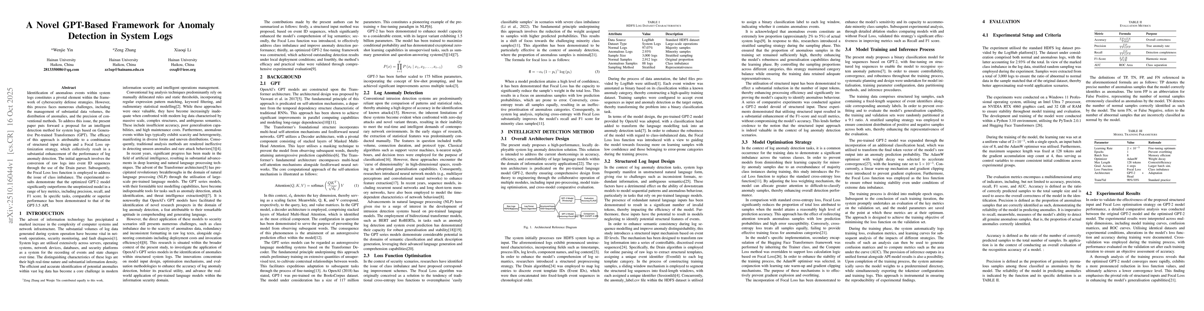 Thumbnail for A Novel GPT-Based Framework for Anomaly Detection in System Logs