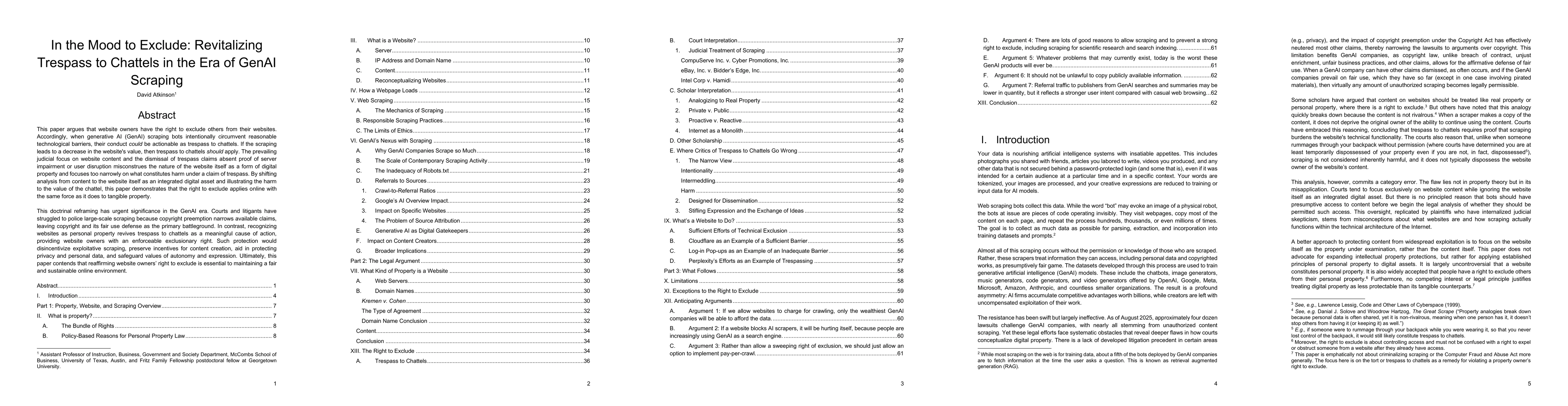 Thumbnail for In the Mood to Exclude: Revitalizing Trespass to Chattels in the Era of
  GenAI Scraping