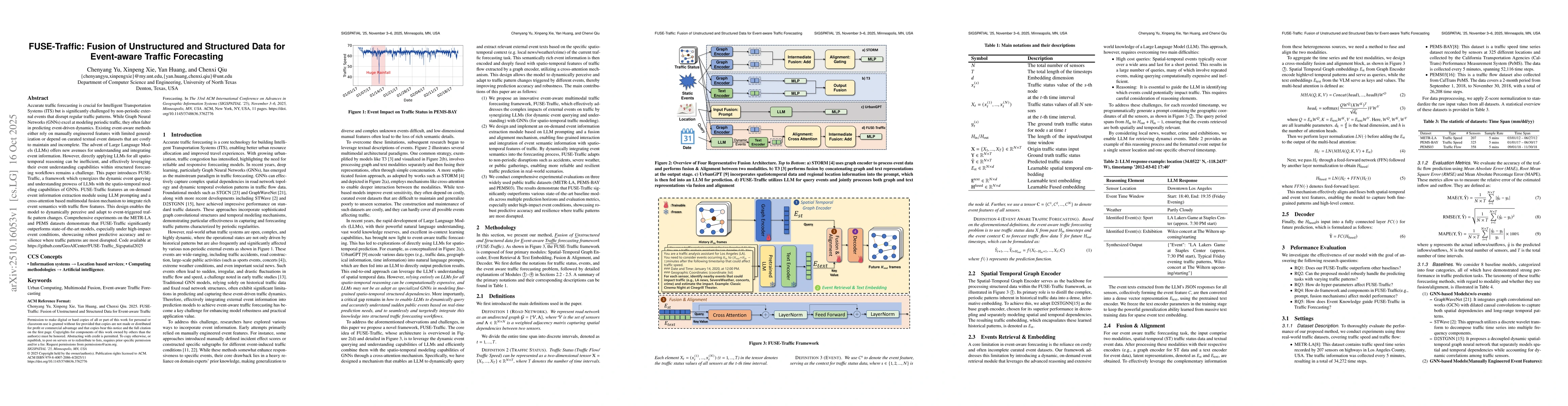 Thumbnail for FUSE-Traffic: Fusion of Unstructured and Structured Data for Event-aware
  Traffic Forecasting