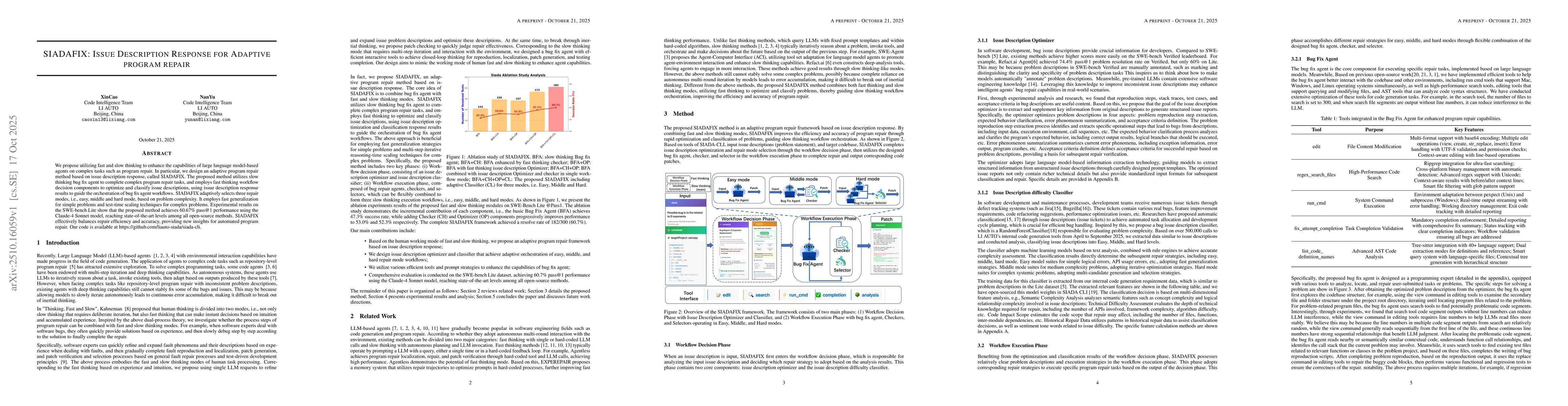 Thumbnail for SIADAFIX: issue description response for adaptive program repair