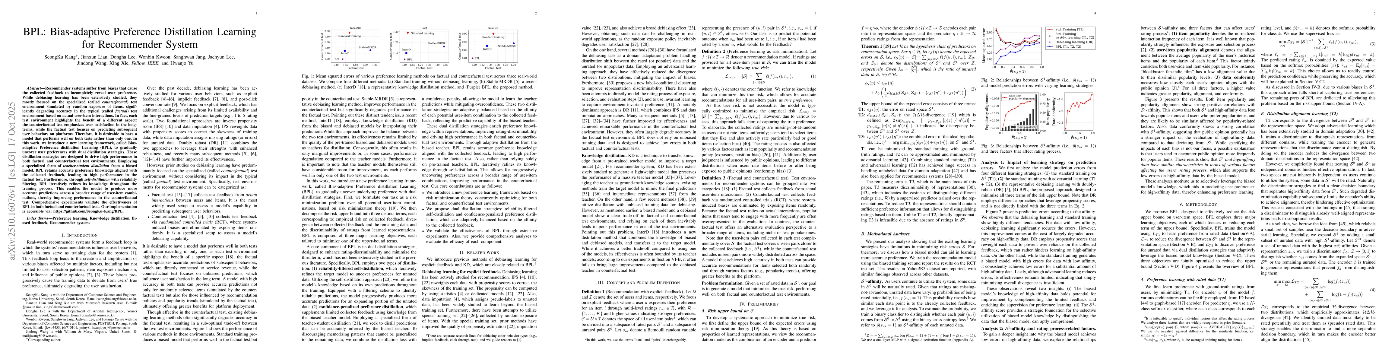 Thumbnail for BPL: Bias-adaptive Preference Distillation Learning for Recommender
  System