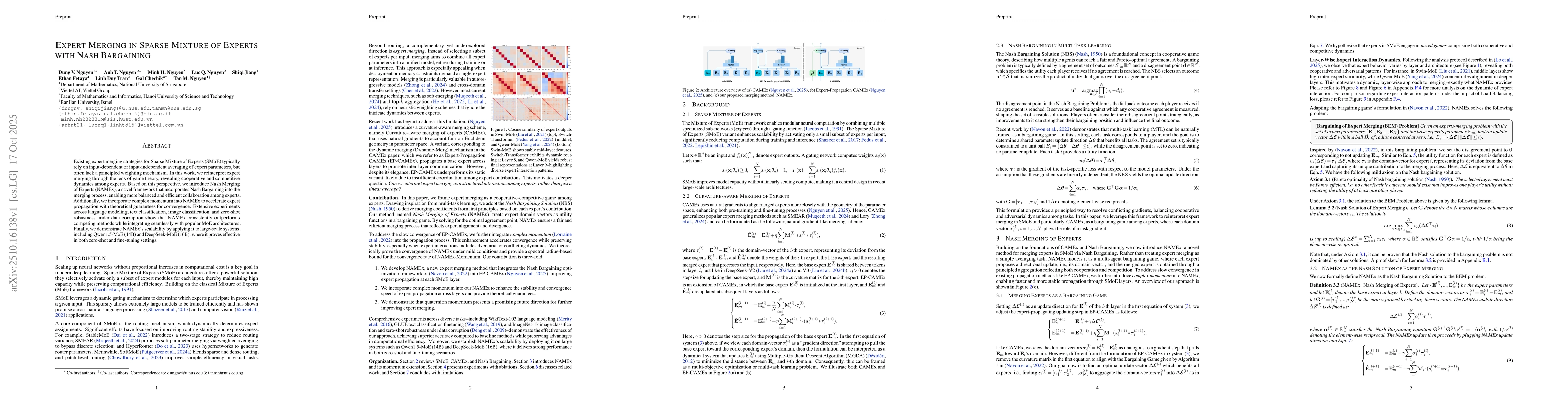 Thumbnail for Expert Merging in Sparse Mixture of Experts with Nash Bargaining
