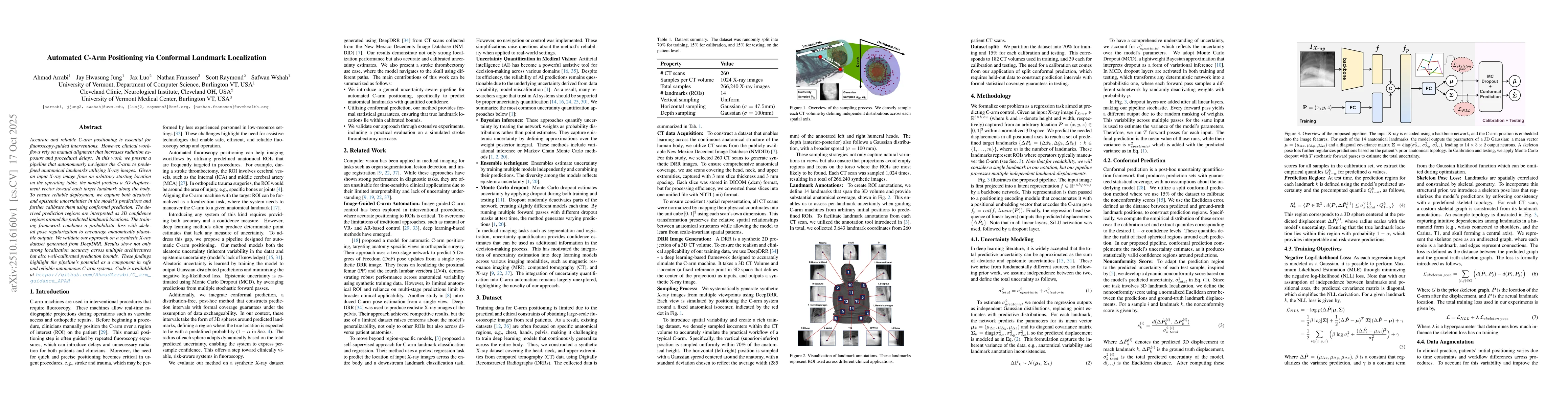 Thumbnail for Automated C-Arm Positioning via Conformal Landmark Localization