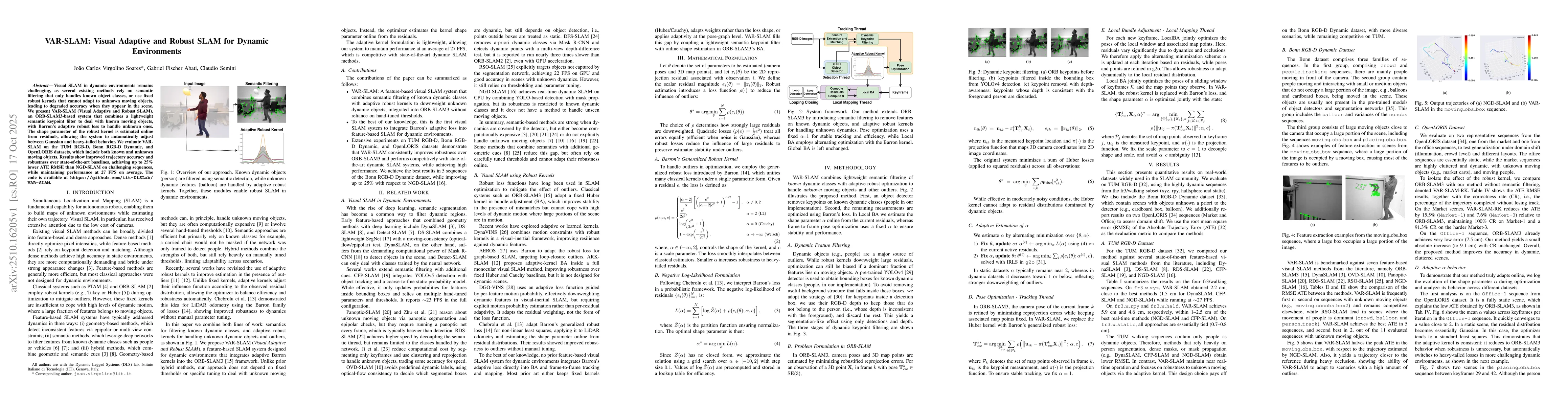 Thumbnail for VAR-SLAM: Visual Adaptive and Robust SLAM for Dynamic Environments