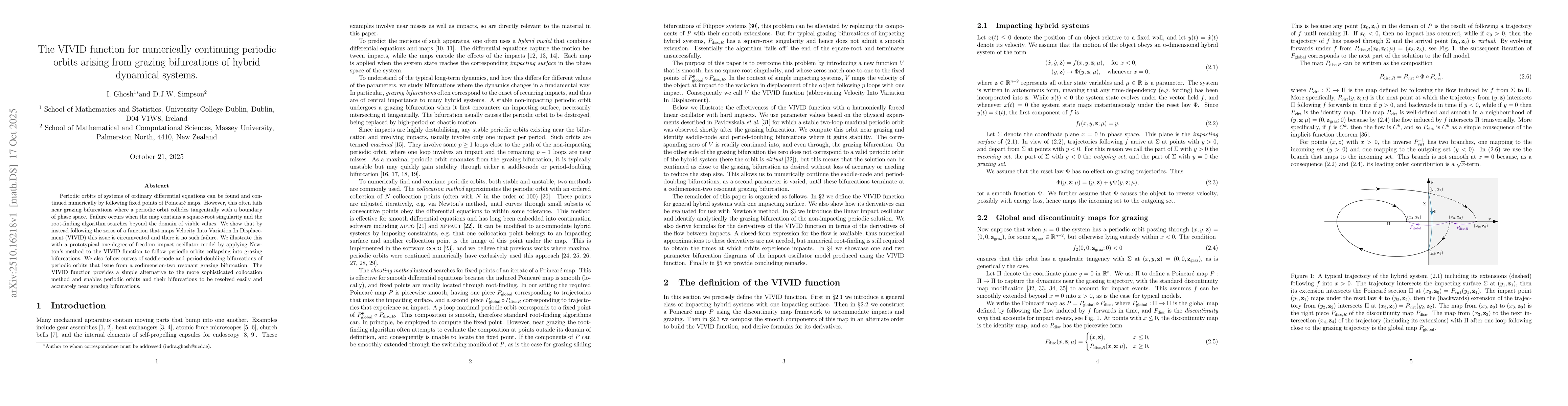 Thumbnail for The VIVID function for numerically continuing periodic orbits arising
  from grazing bifurcations of hybrid dynamical systems