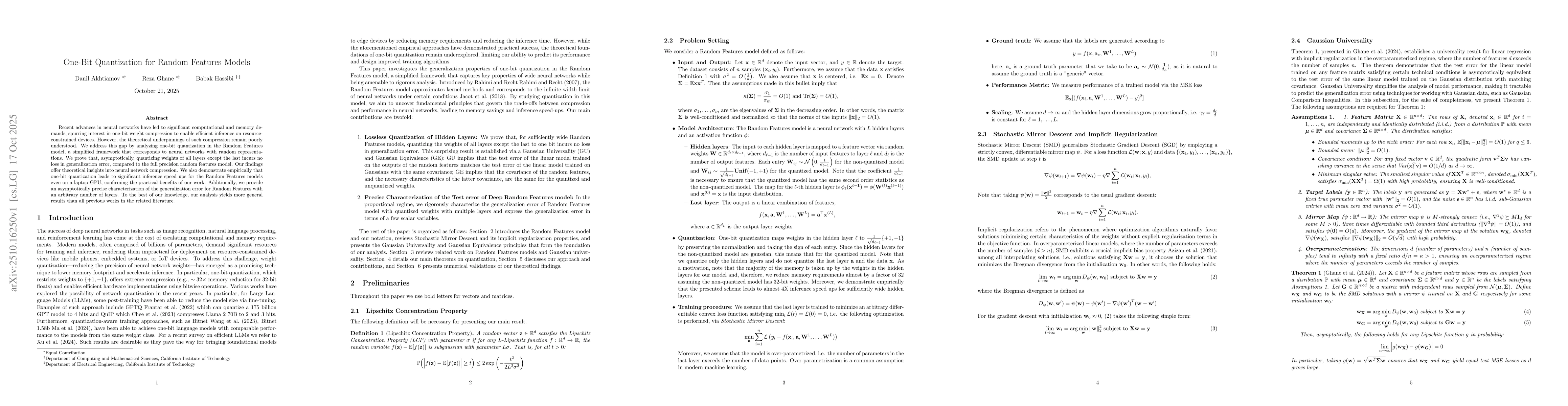 Thumbnail for One-Bit Quantization for Random Features Models