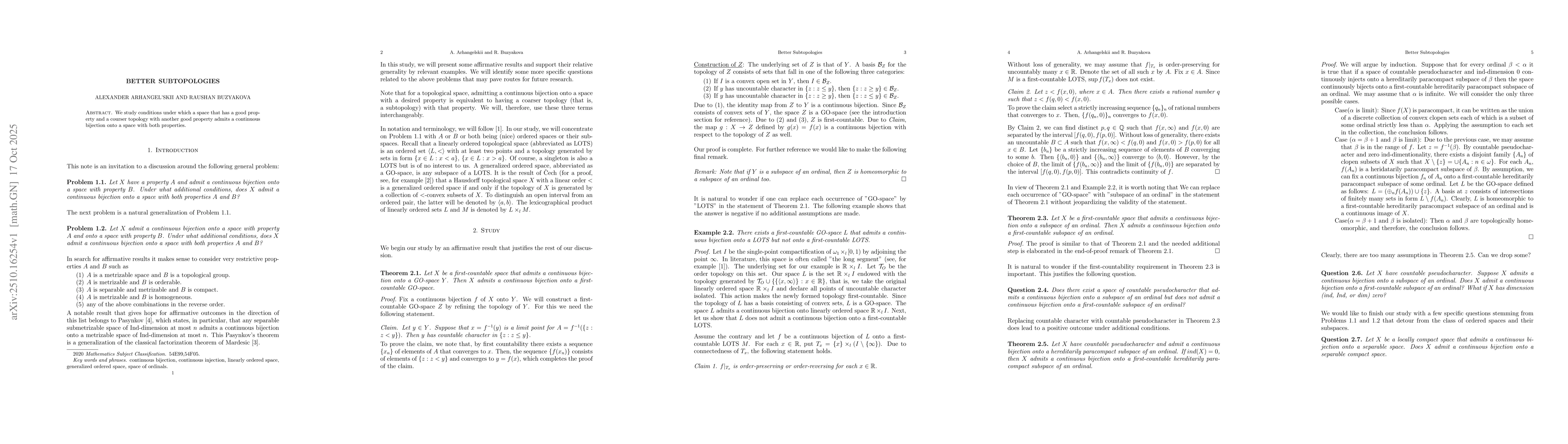 Thumbnail for Better Subtopologies