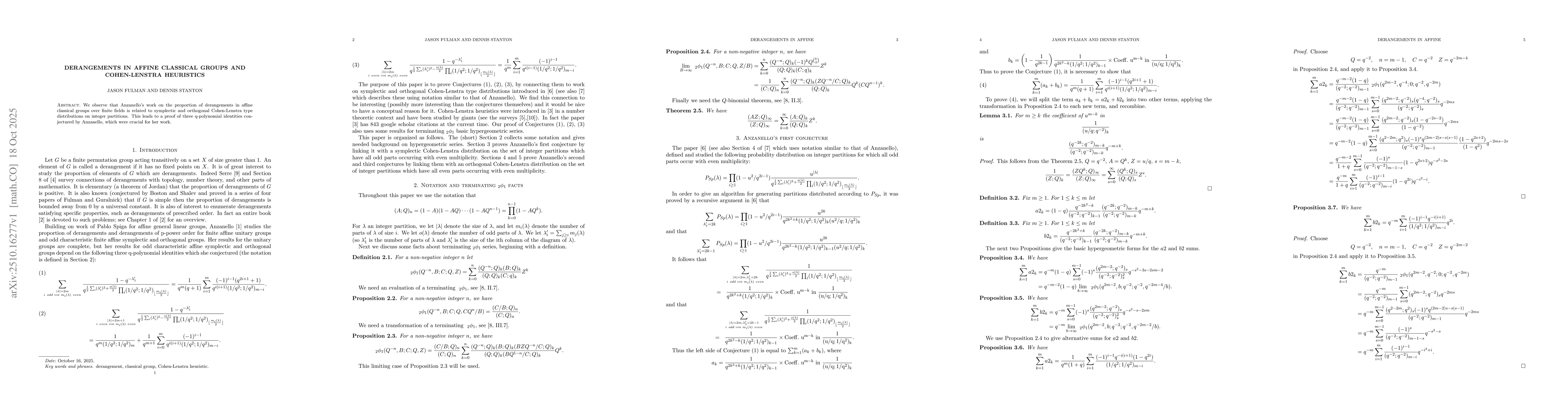 Thumbnail for Derangements in affine classical groups and Cohen-Lenstra heuristics