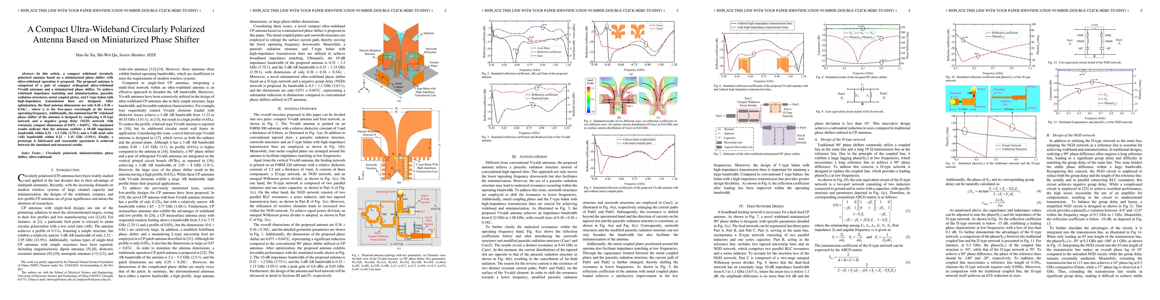 Thumbnail for A Compact Ultra-Wideband Circularly Polarized Antenna Based on
  Miniaturized Phase Shifter