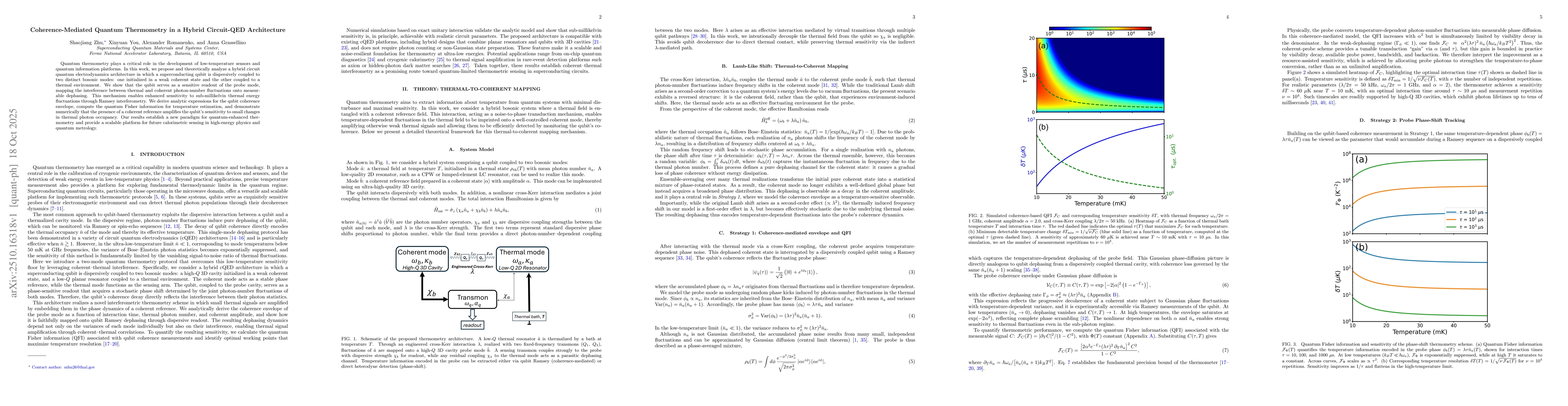 Thumbnail for Coherence-Mediated Quantum Thermometry in a Hybrid Circuit-QED
  Architecture