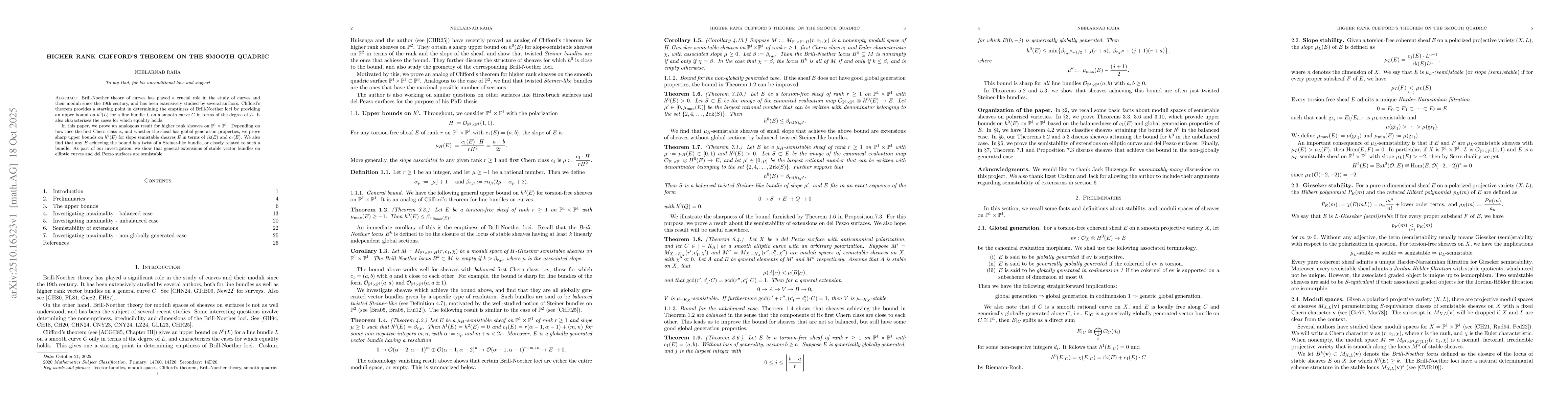 Thumbnail for Higher rank Clifford's theorem on the smooth quadric