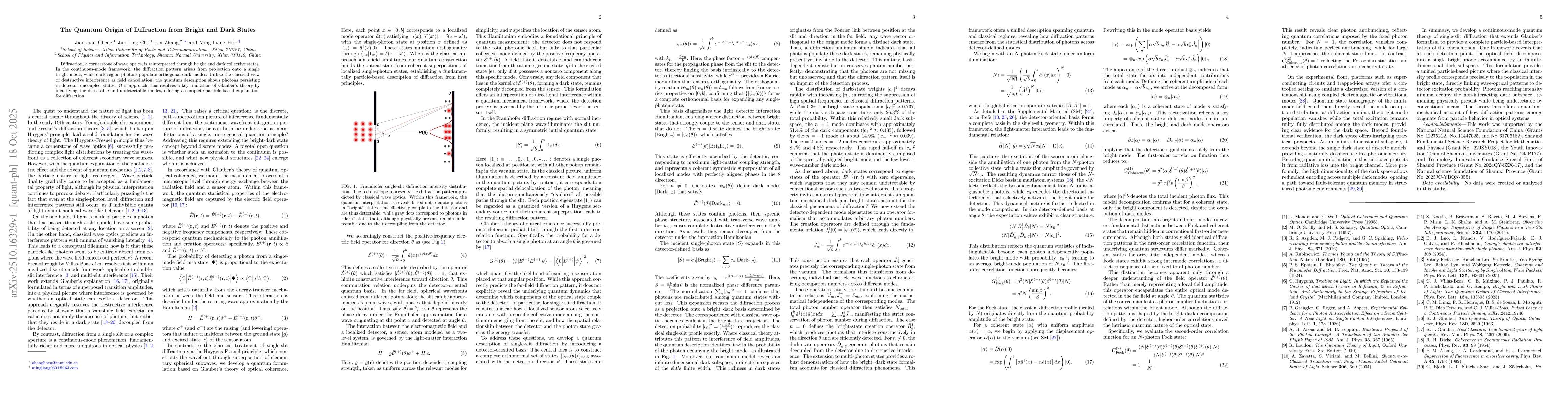 Thumbnail for The Quantum Origin of Diffraction from Bright and Dark States