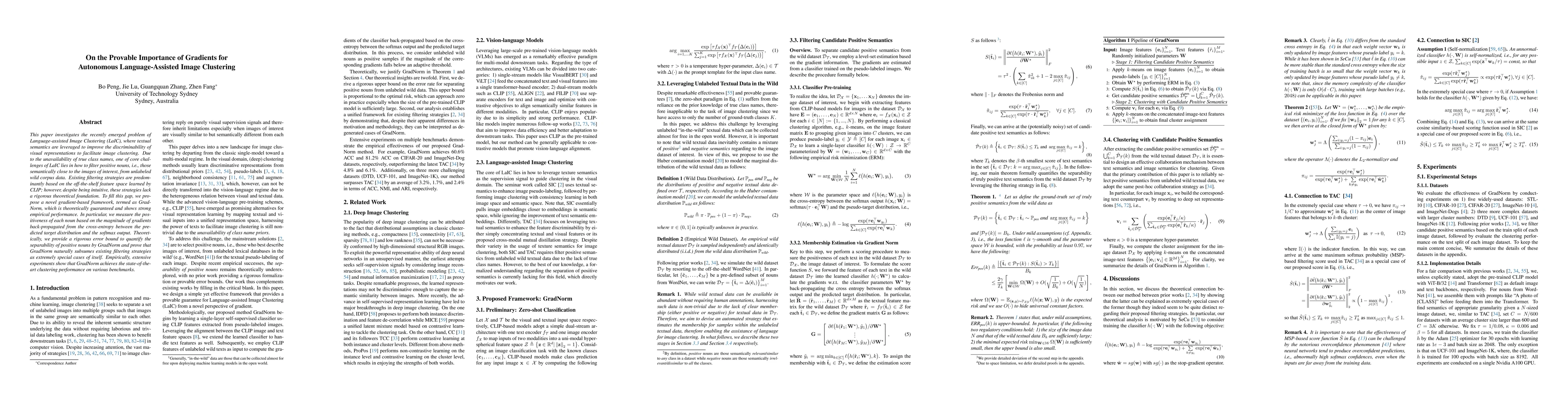 Thumbnail for On the Provable Importance of Gradients for Language-Assisted Image
  Clustering