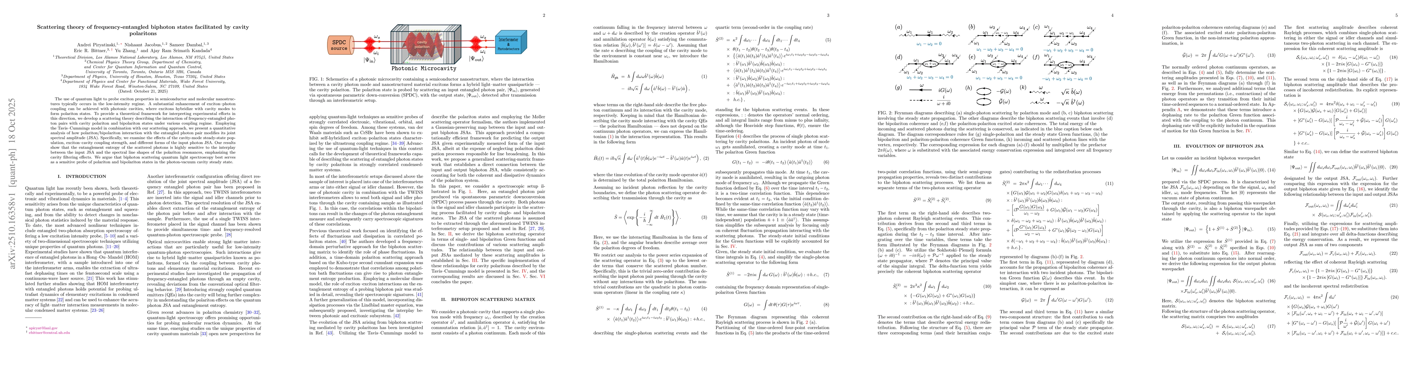 Thumbnail for Scattering theory of frequency-entangled biphoton states facilitated by
  cavity polaritons