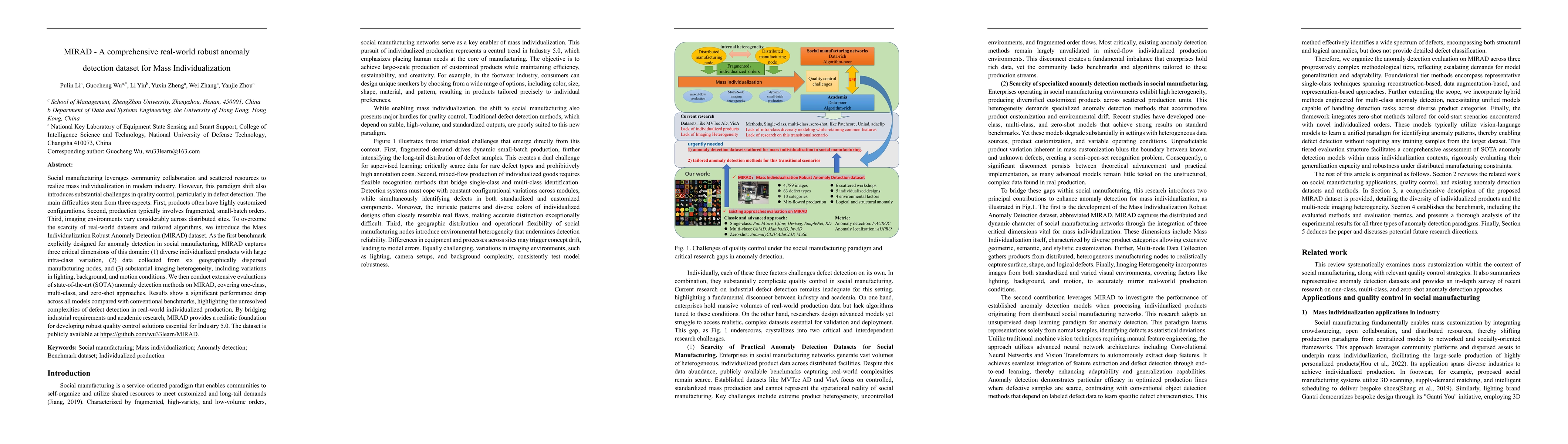 Thumbnail for MIRAD - A comprehensive real-world robust anomaly detection dataset for
  Mass Individualization