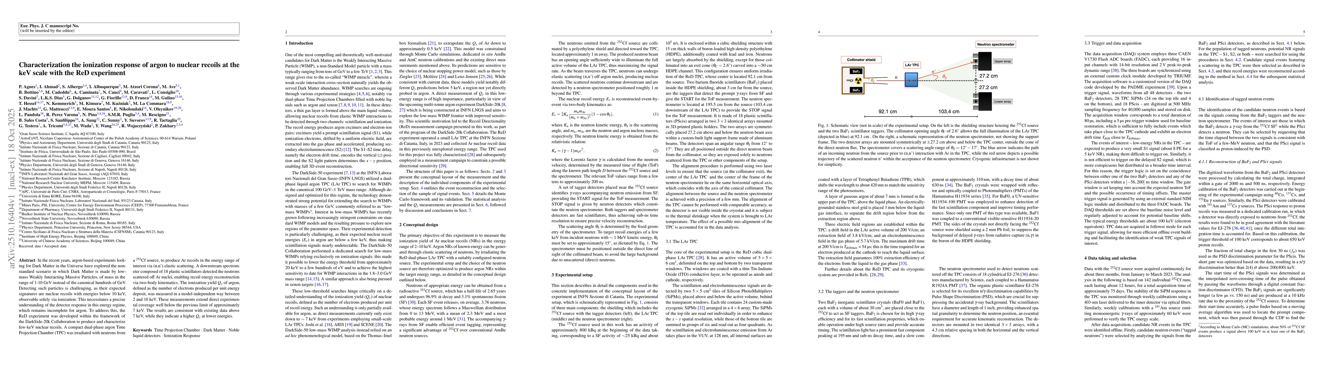 Thumbnail for Characterization the ionization response of argon to nuclear recoils at
  the keV scale with the ReD experiment