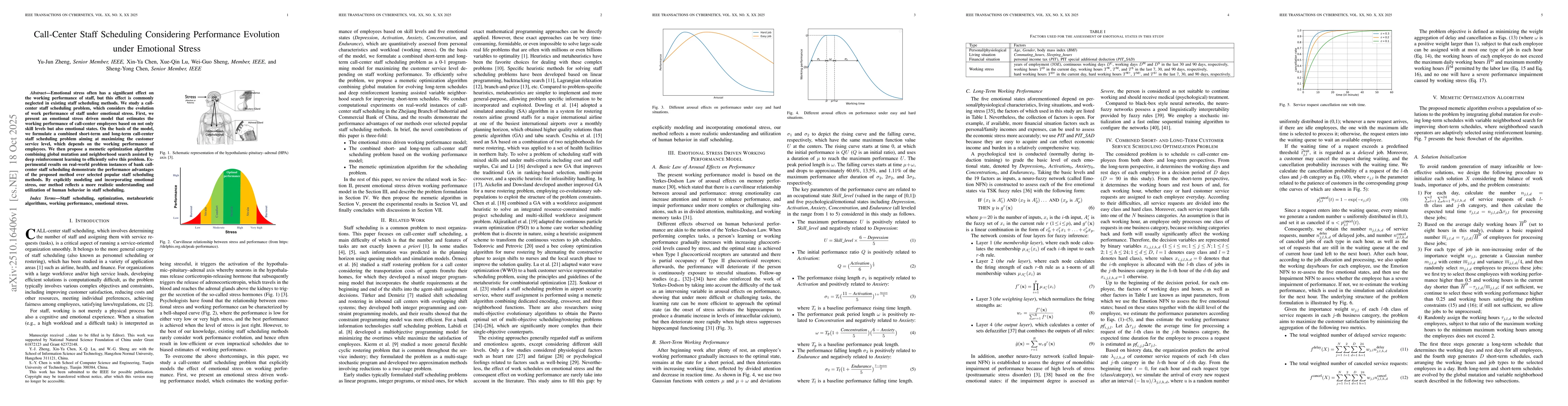 Thumbnail for Call-Center Staff Scheduling Considering Performance Evolution under
  Emotional Stress