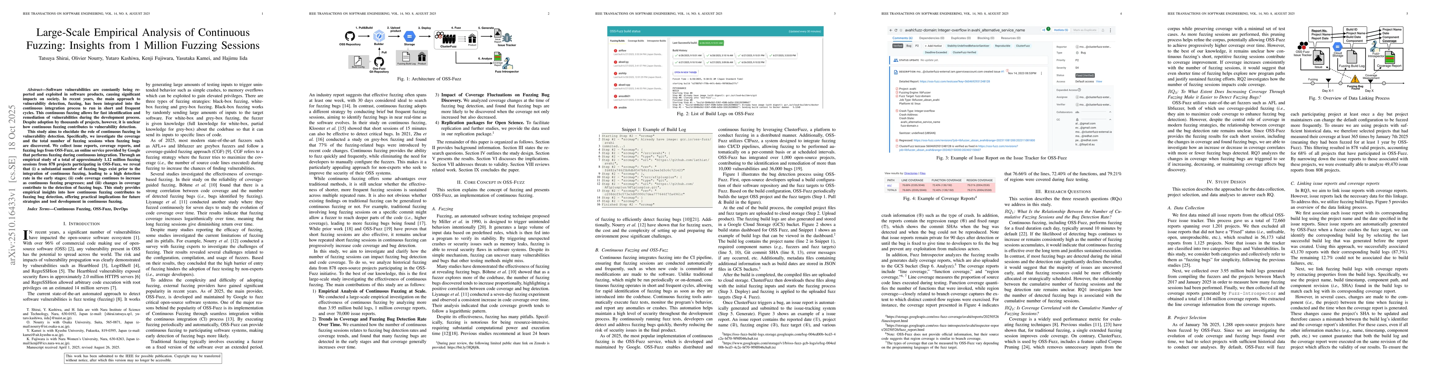 Thumbnail for Large-Scale Empirical Analysis of Continuous Fuzzing: Insights from 1
  Million Fuzzing Sessions