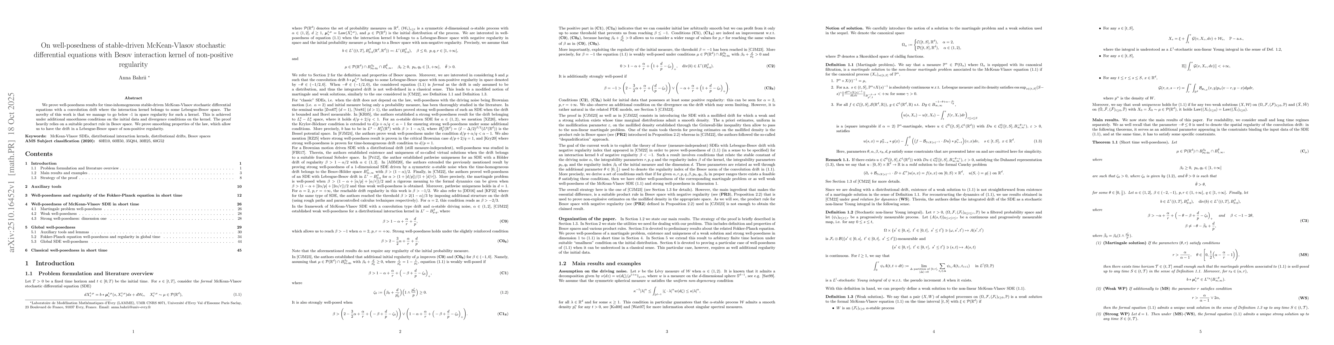 Thumbnail for On well-posedness of stable-driven McKean-Vlasov stochastic differential
  equations with Besov interaction kernel of non-positive regularity