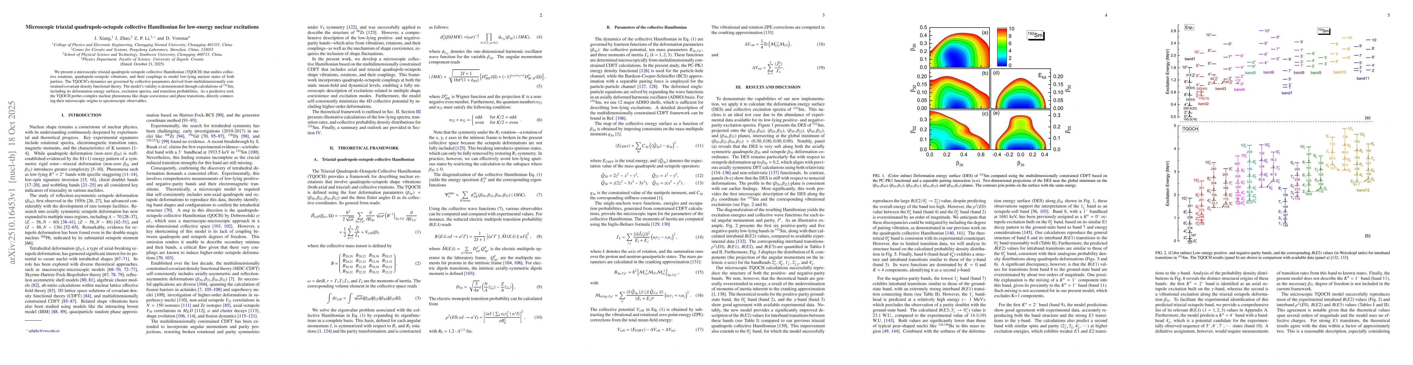 Thumbnail for Microscopic triaxial quadrupole-octupole collective Hamiltonian for
  low-energy nuclear excitations