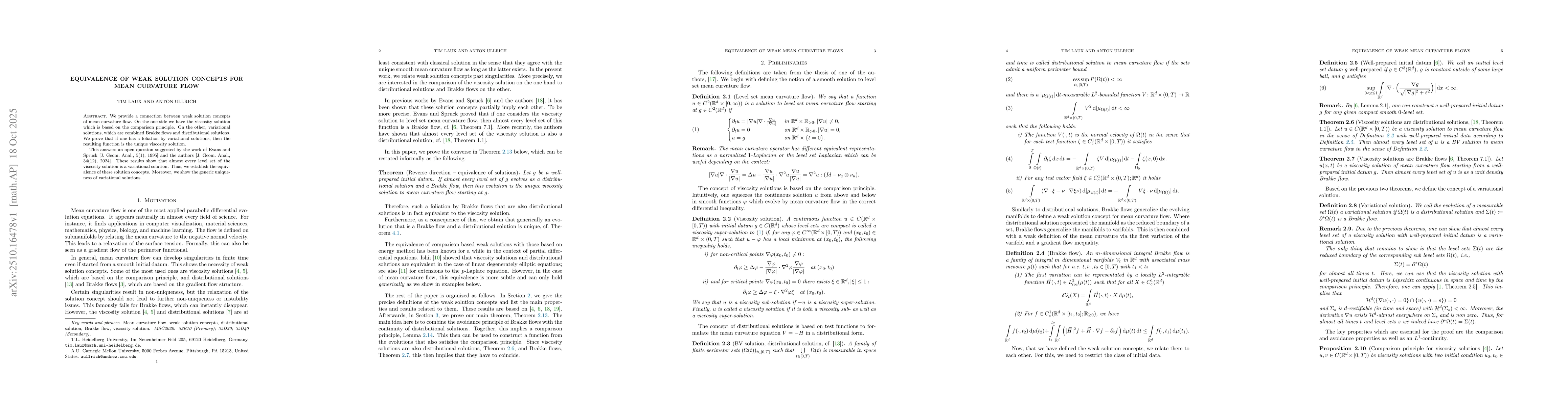 Thumbnail for Equivalence of weak solution concepts for mean curvature flow