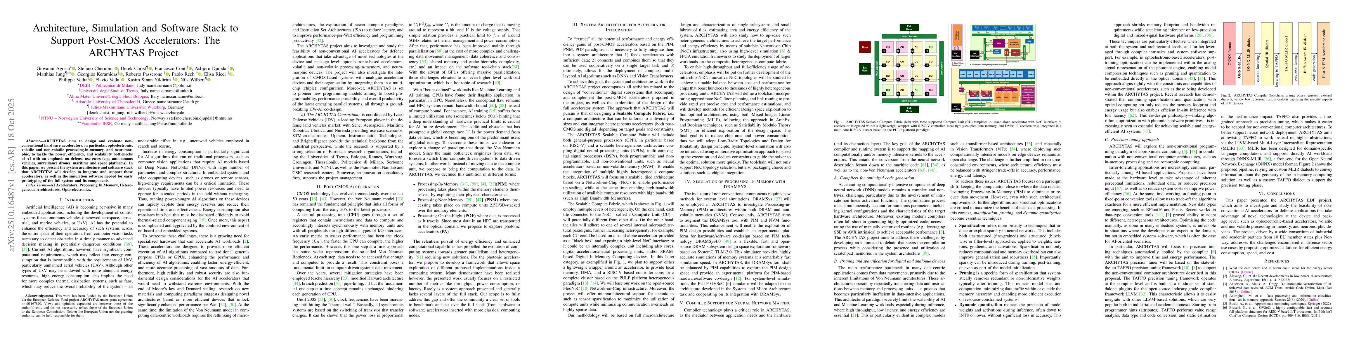 Thumbnail for Architecture, Simulation and Software Stack to Support Post-CMOS
  Accelerators: The ARCHYTAS Project