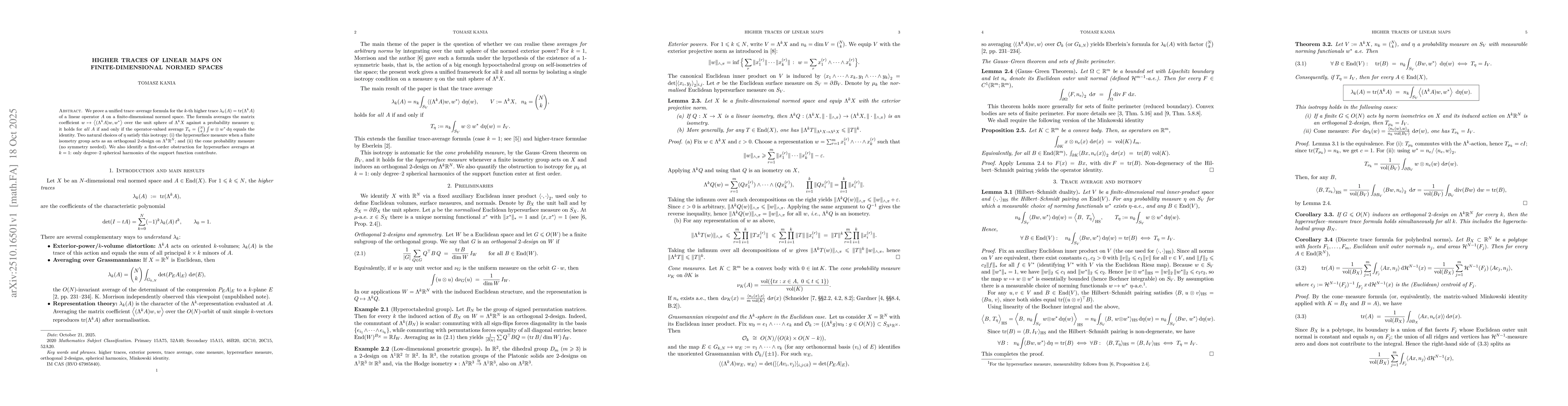 Thumbnail for Higher traces of linear maps on finite-dimensional normed spaces