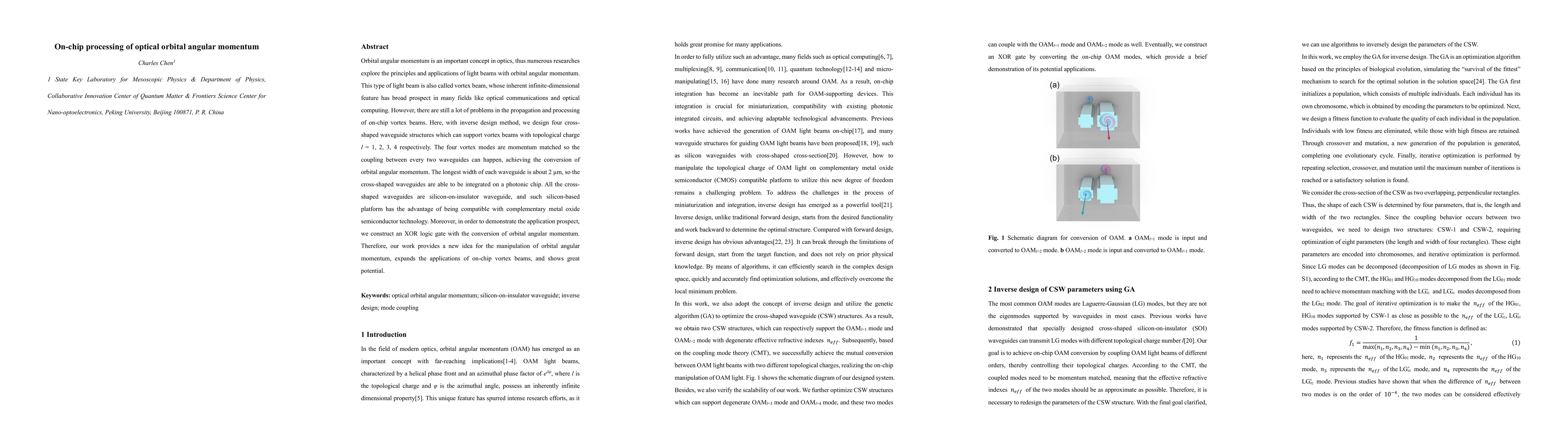 Thumbnail for On-chip processing of optical orbital angular momentum