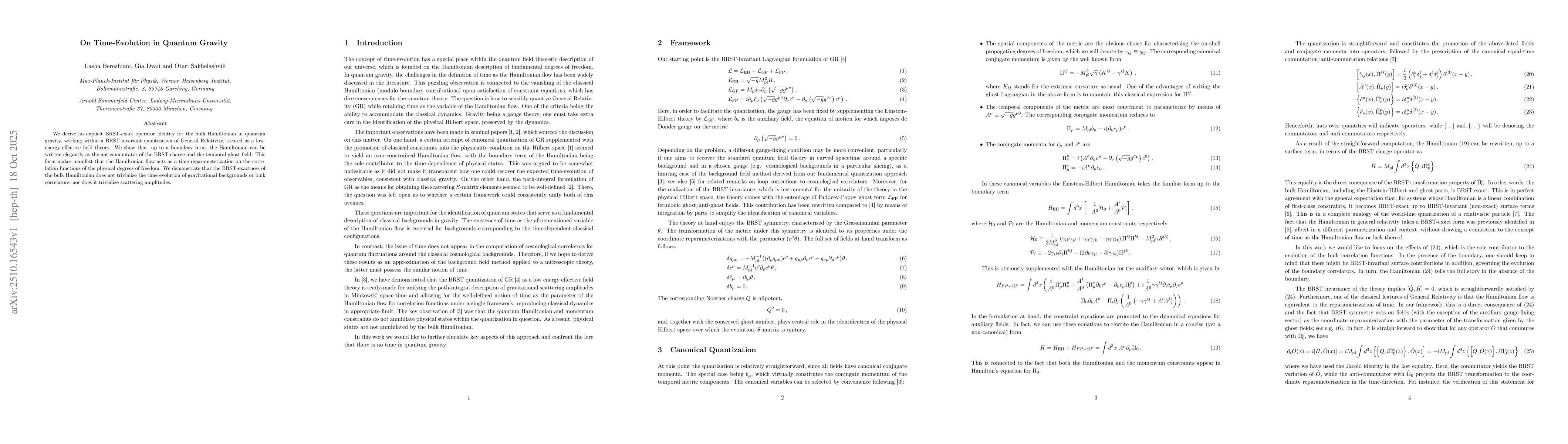 Thumbnail for On Time-Evolution in Quantum Gravity