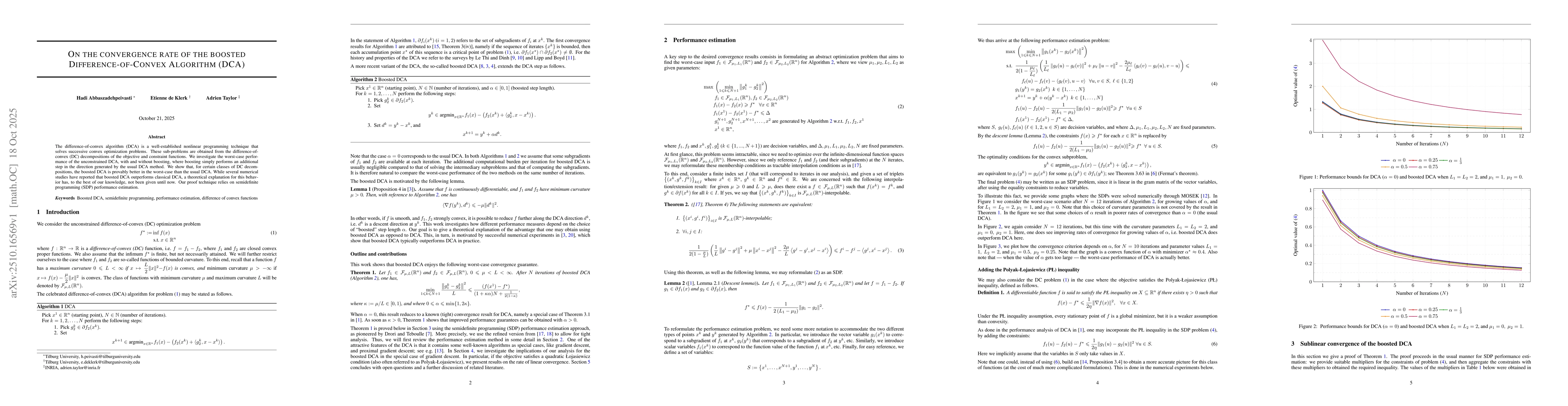 Thumbnail for On the convergence rate of the boosted Difference-of-Convex Algorithm
  (DCA)