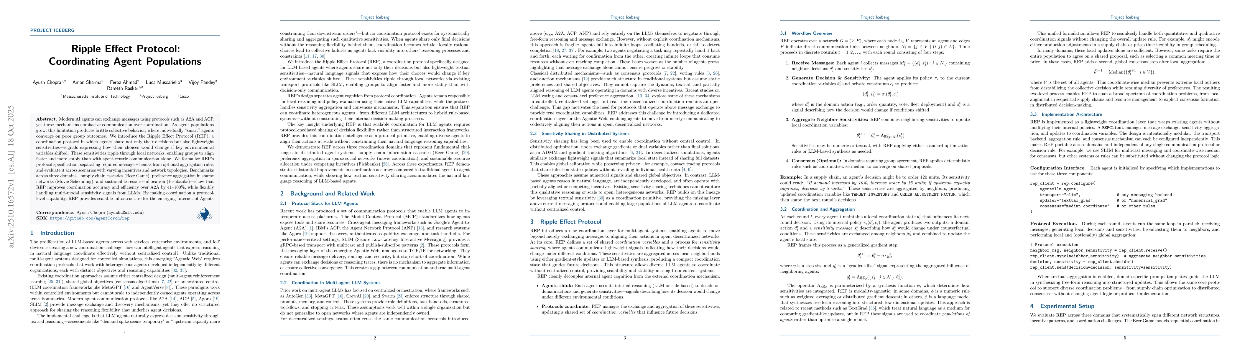 Thumbnail for Ripple Effect Protocol: Coordinating Agent Populations