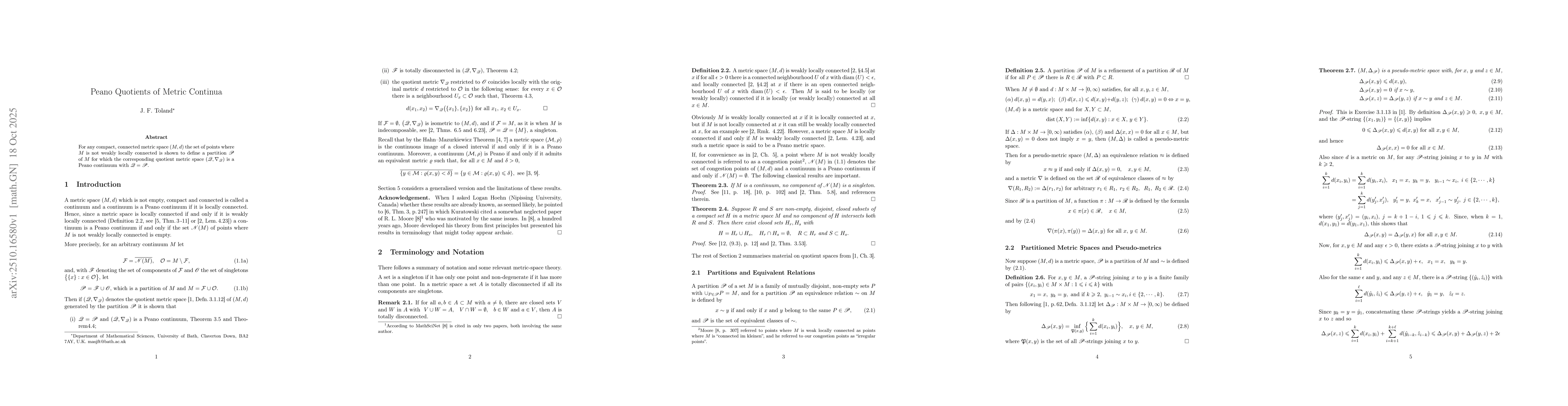 Thumbnail for Peano Quotients of Metric Continua