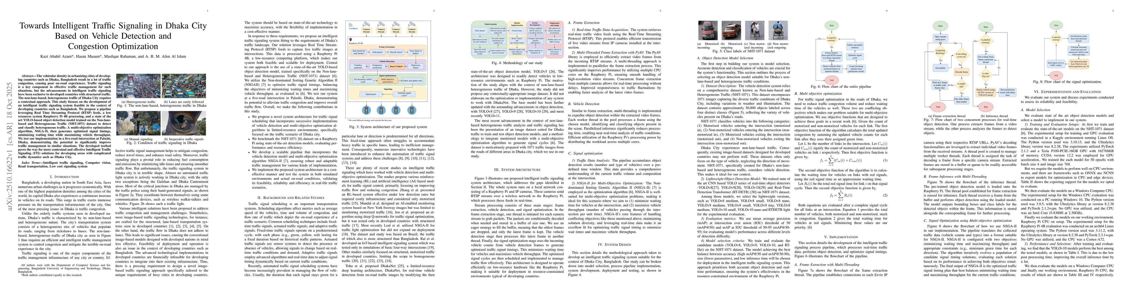 Thumbnail for Towards Intelligent Traffic Signaling in Dhaka City Based on Vehicle
  Detection and Congestion Optimization