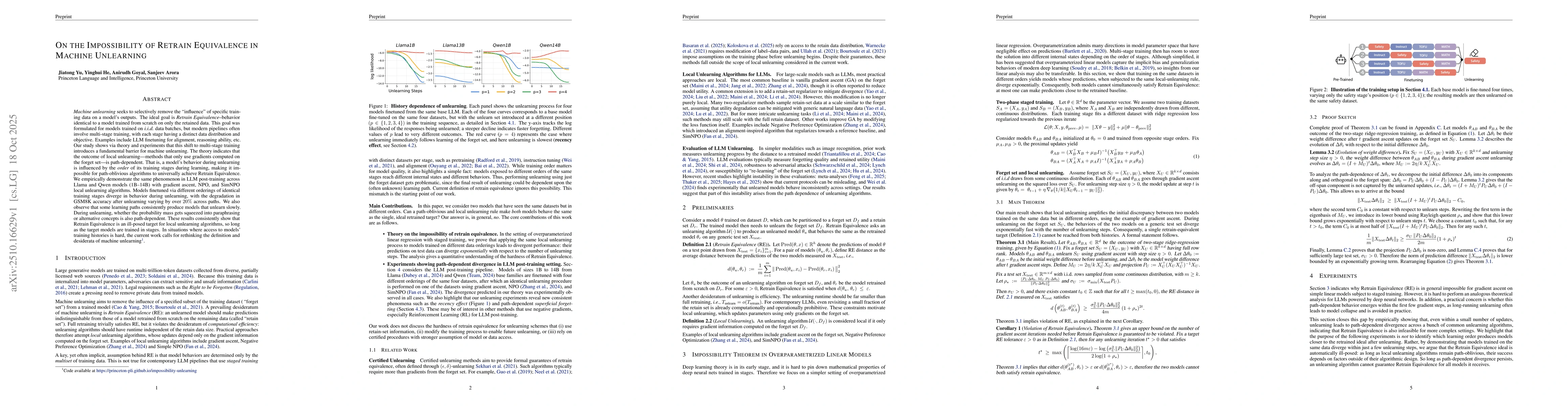 Thumbnail for On the Impossibility of Retrain Equivalence in Machine Unlearning