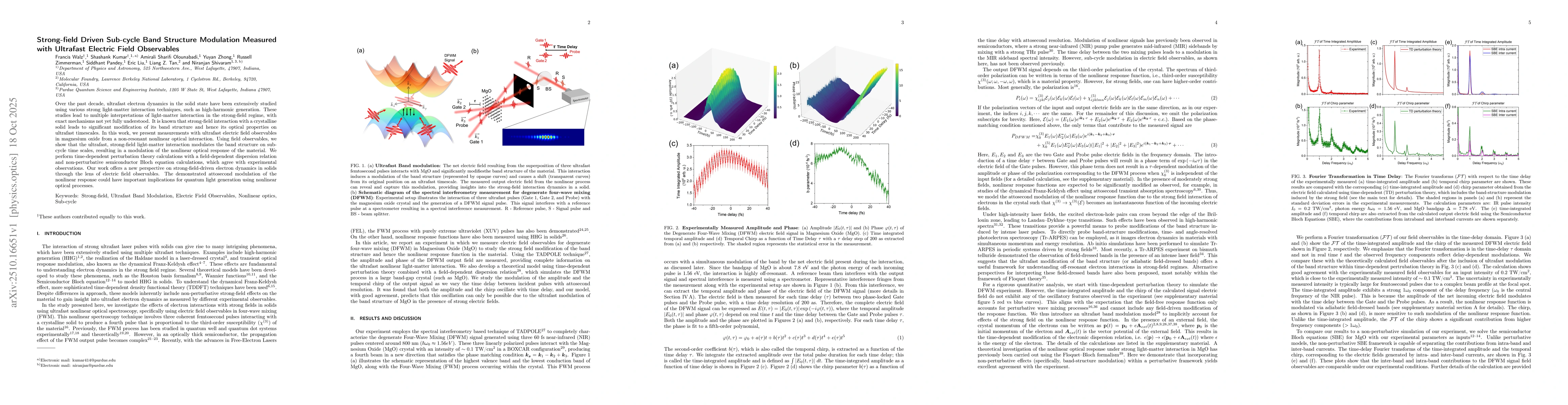 Thumbnail for Strong-field Driven Sub-cycle Band Structure Modulation Measured with
  Ultrafast Electric Field Observables