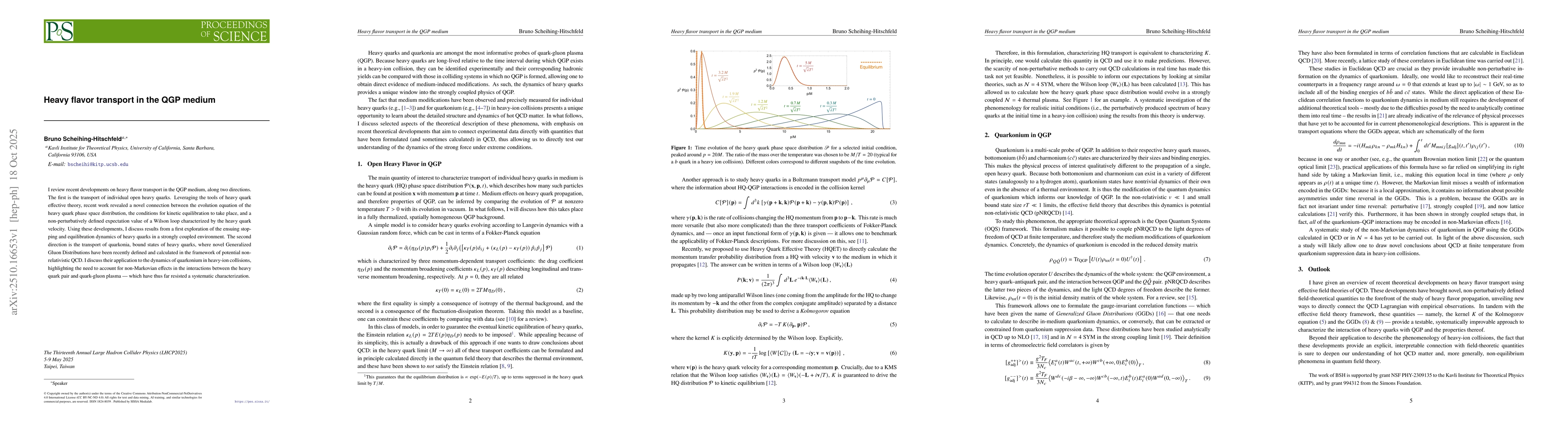Thumbnail for Heavy flavor transport in the QGP medium