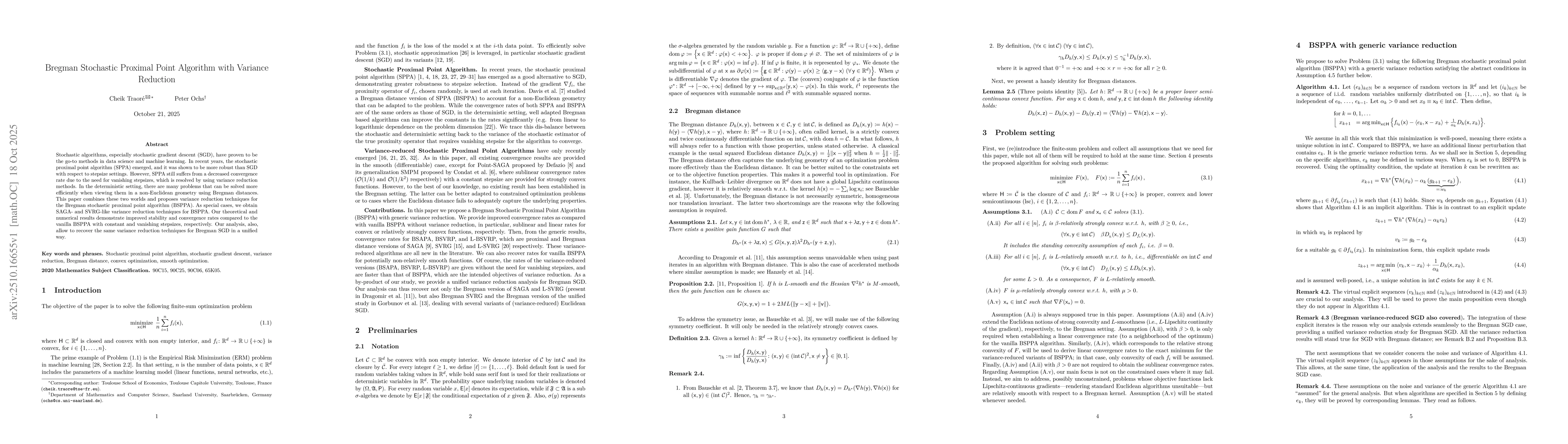 Thumbnail for Bregman Stochastic Proximal Point Algorithm with Variance Reduction