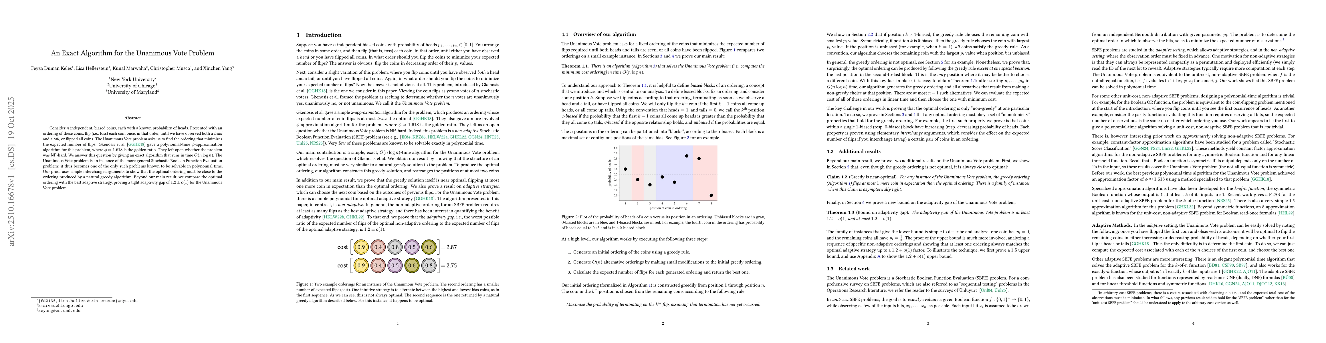 Thumbnail for An Exact Algorithm for the Unanimous Vote Problem