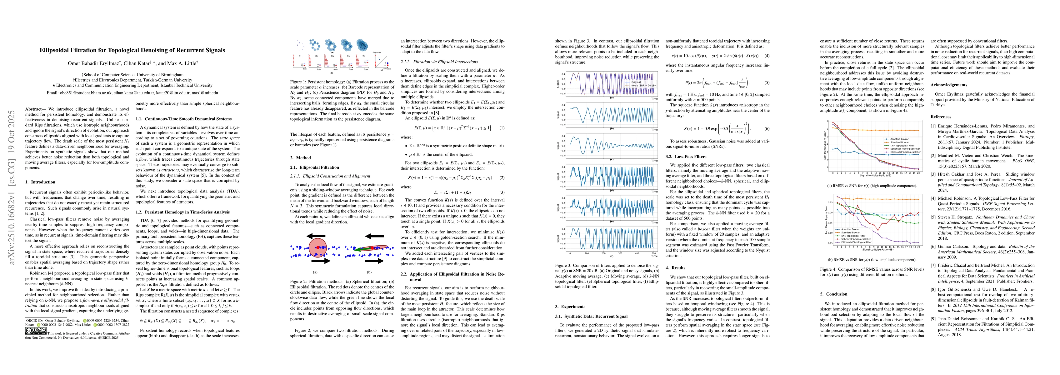 Thumbnail for Ellipsoidal Filtration for Topological Denoising of Recurrent Signals