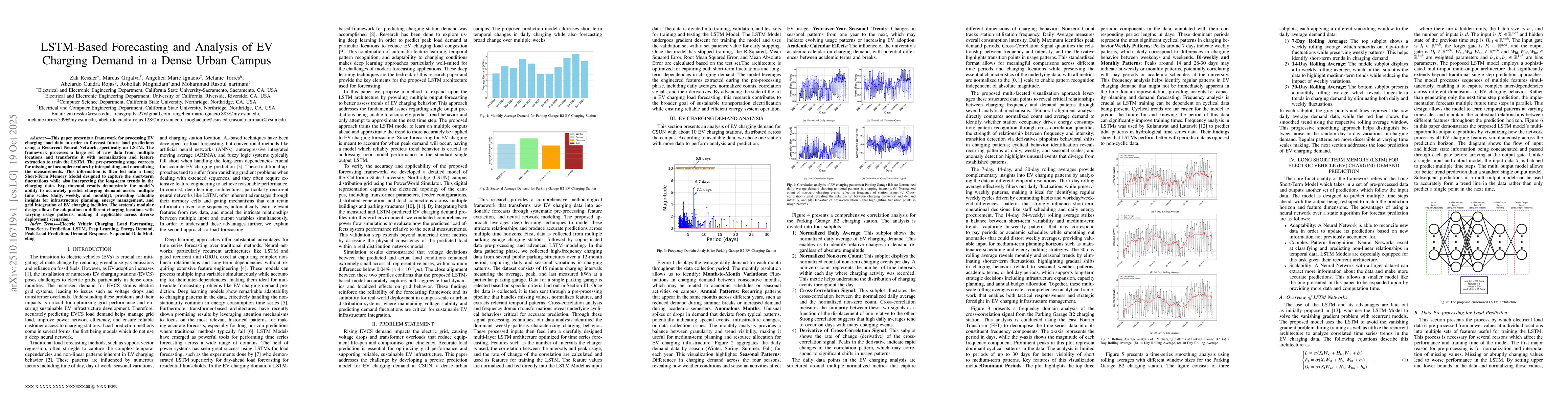 Thumbnail for LSTM-Based Forecasting and Analysis of EV Charging Demand in a Dense
  Urban Campus