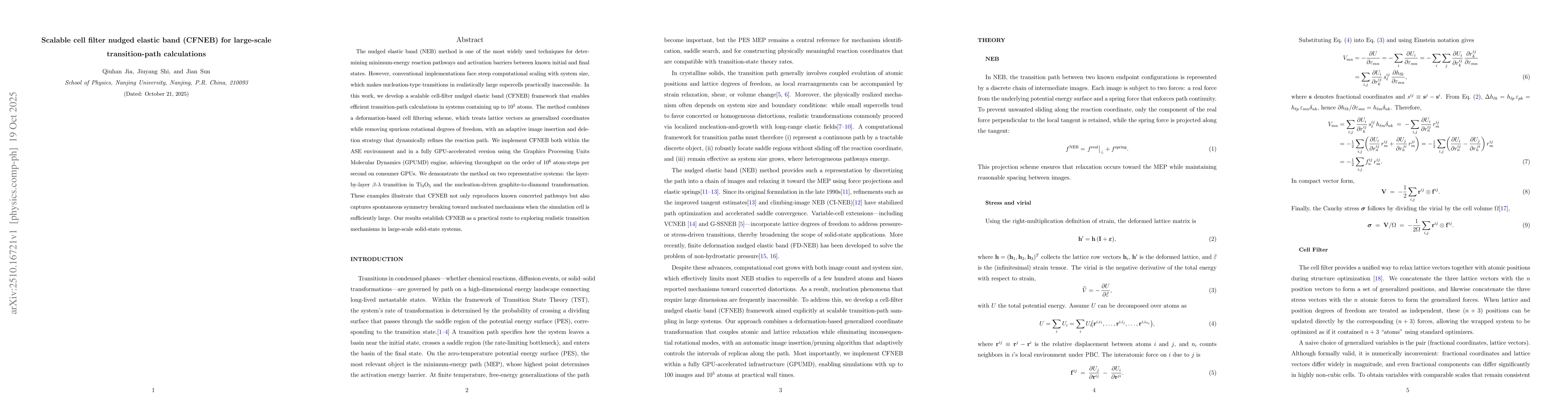 Thumbnail for Scalable cell filter nudged elastic band (CFNEB) for large-scale
  transition-path calculations