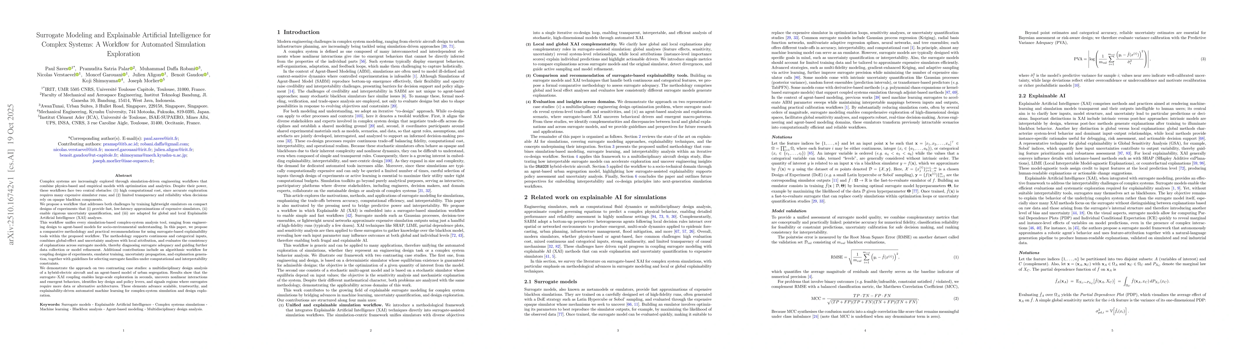 Thumbnail for Surrogate Modeling and Explainable Artificial Intelligence for Complex
  Systems: A Workflow for Automated Simulation Exploration