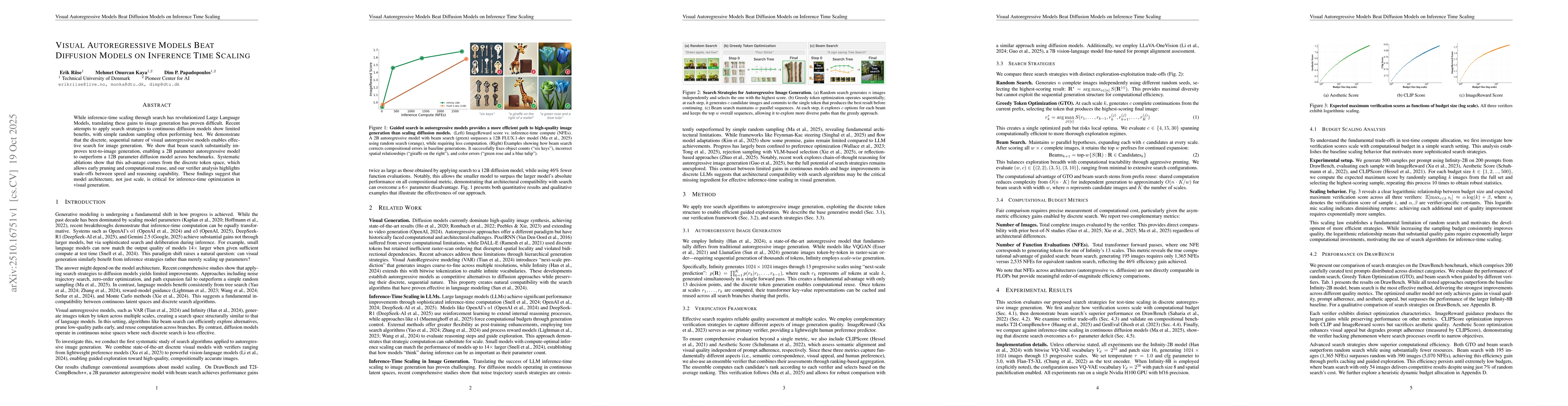 Thumbnail for Visual Autoregressive Models Beat Diffusion Models on Inference Time
  Scaling