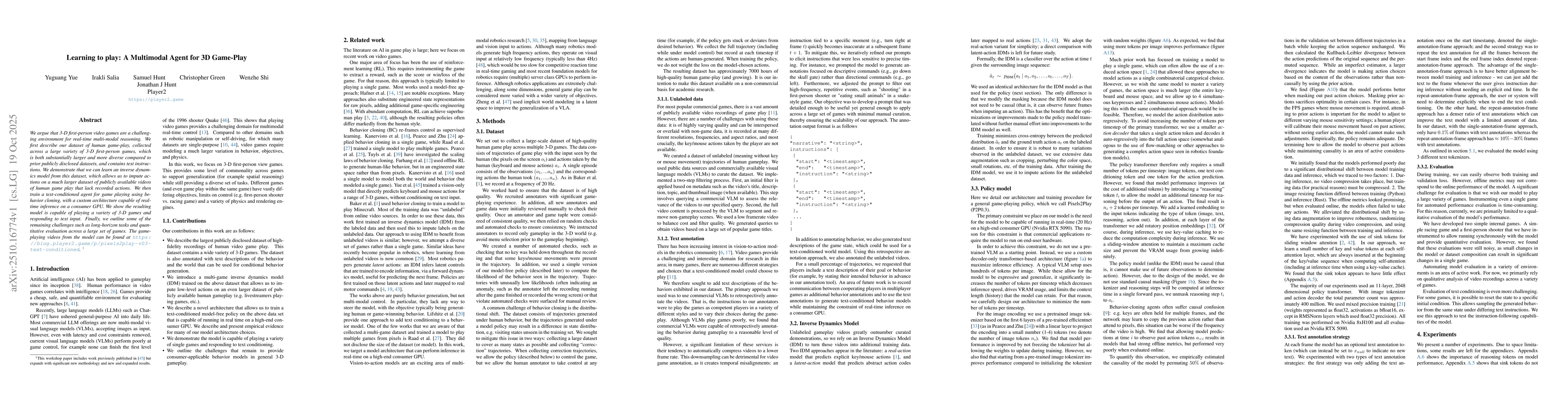 Thumbnail for Learning to play: A Multimodal Agent for 3D Game-Play