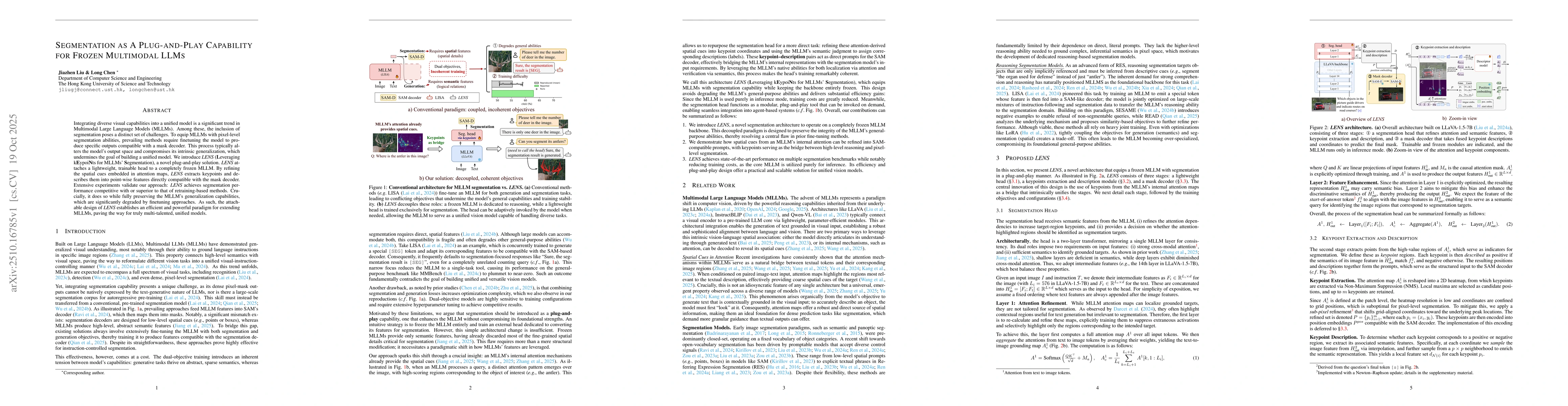 Thumbnail for Segmentation as A Plug-and-Play Capability for Frozen Multimodal LLMs