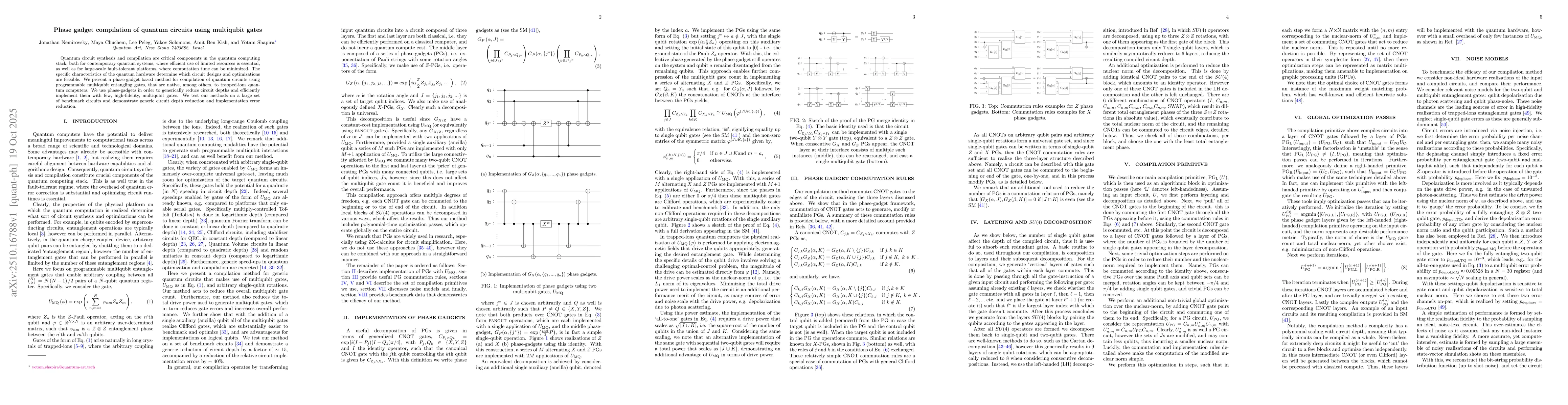 Thumbnail for Phase gadget compilation of quantum circuits using multiqubit gates
