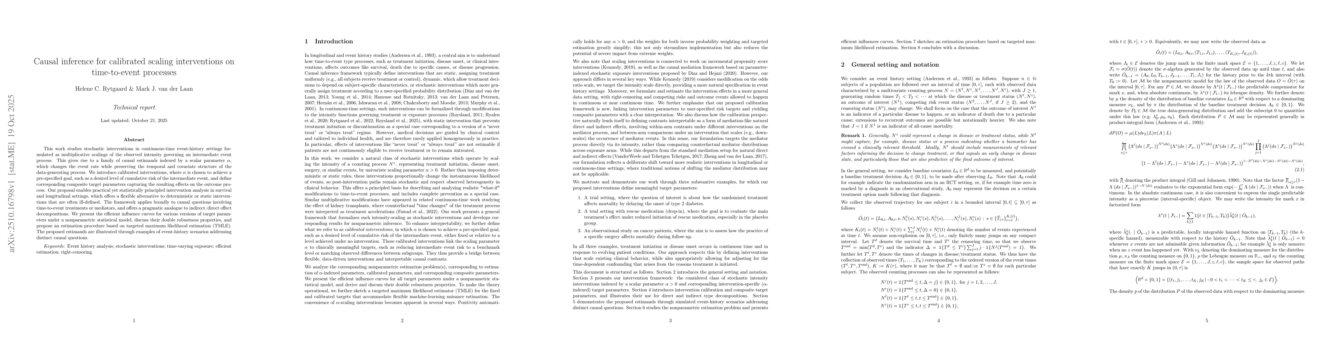 Thumbnail for Causal inference for calibrated scaling interventions on time-to-event
  processes
